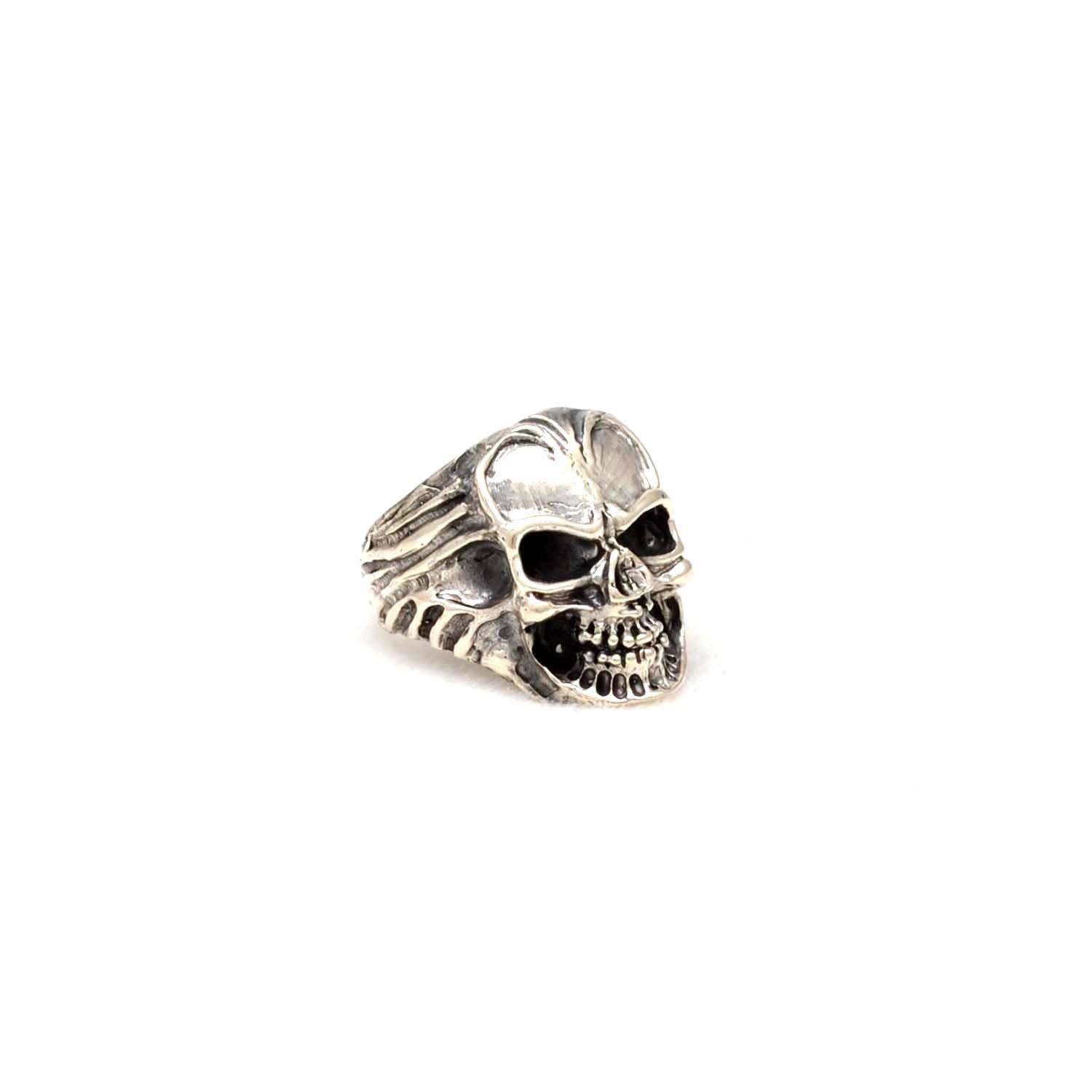 Silver Skull Ring Size 9 Kanish