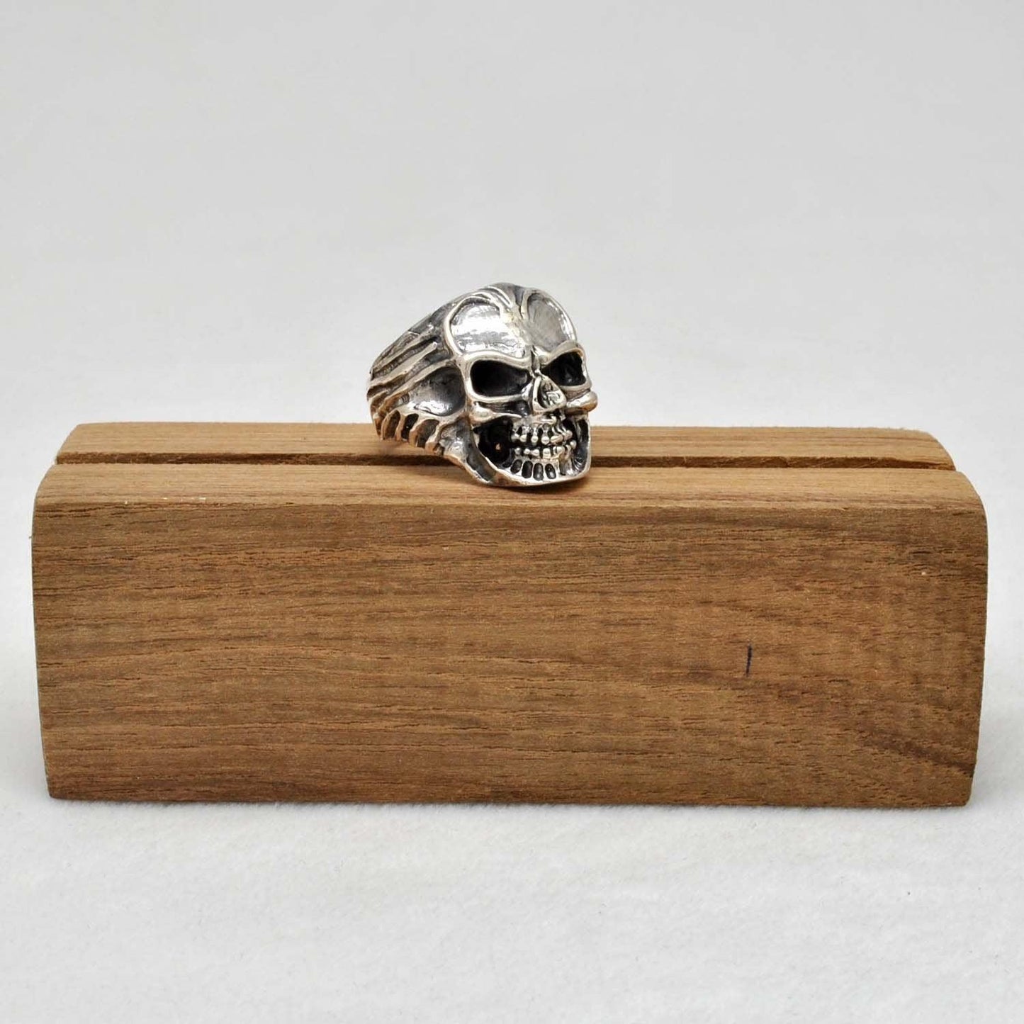 Silver Skull Ring Size 9 Kanish