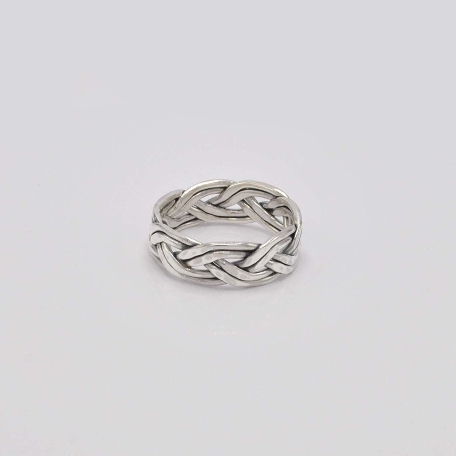 Silver Woven Ring Size 12 Kanish