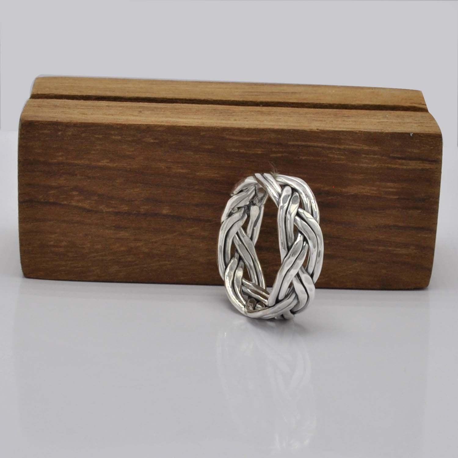 Silver Woven Ring Size 12 Kanish