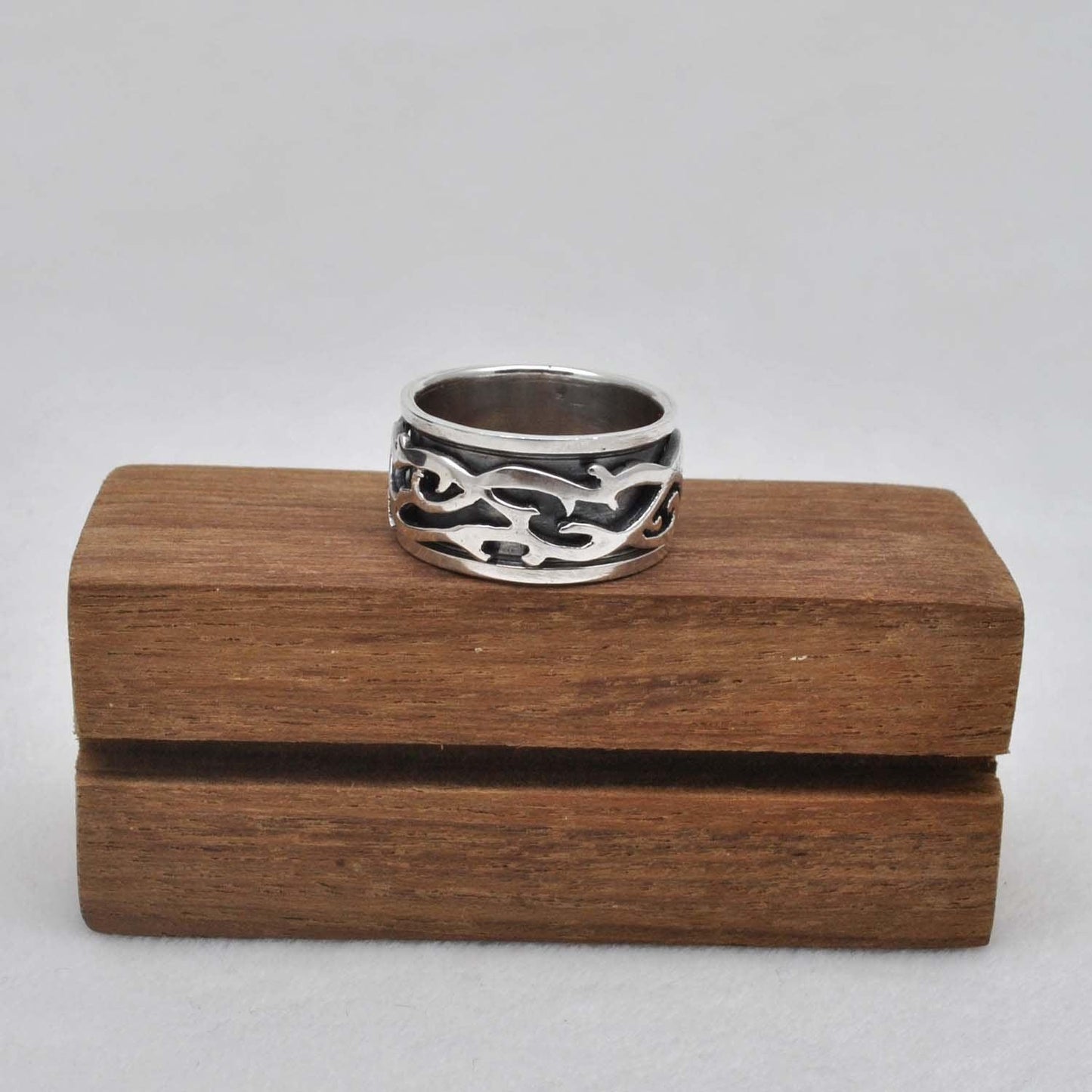 Sterling Silver Tribal Ring Band 10 Kanish
