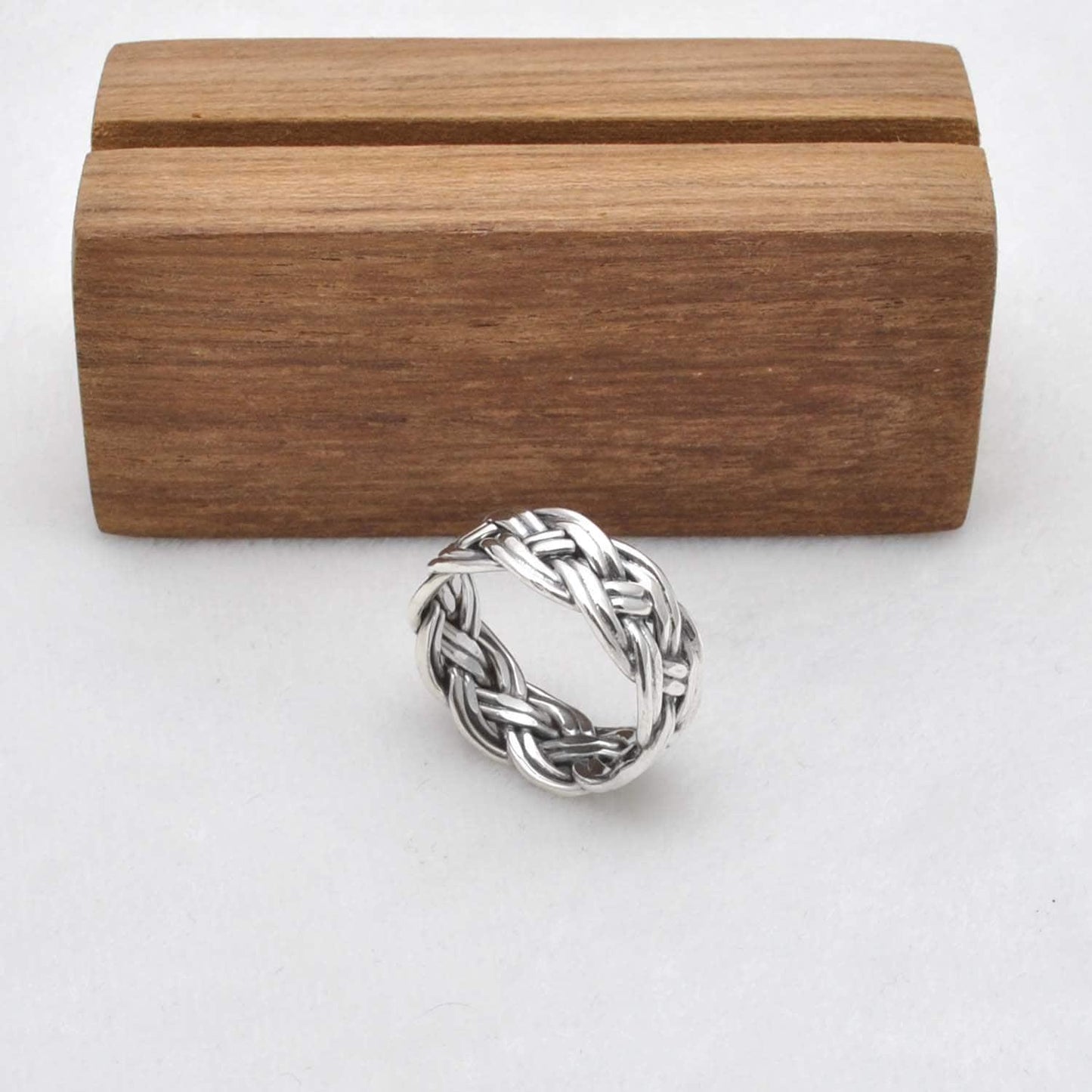 Woven Braided Silver Ring Size 10 - Kanish