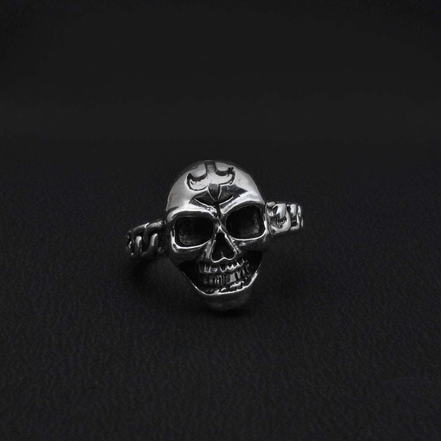 Silver Skull Ring Size 10 Halloween Jewelry Kanish