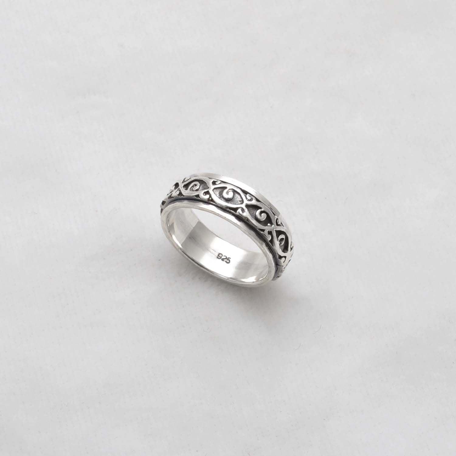 925 Silver Spinner Meditation Thumb Ring Size 9 Kanish