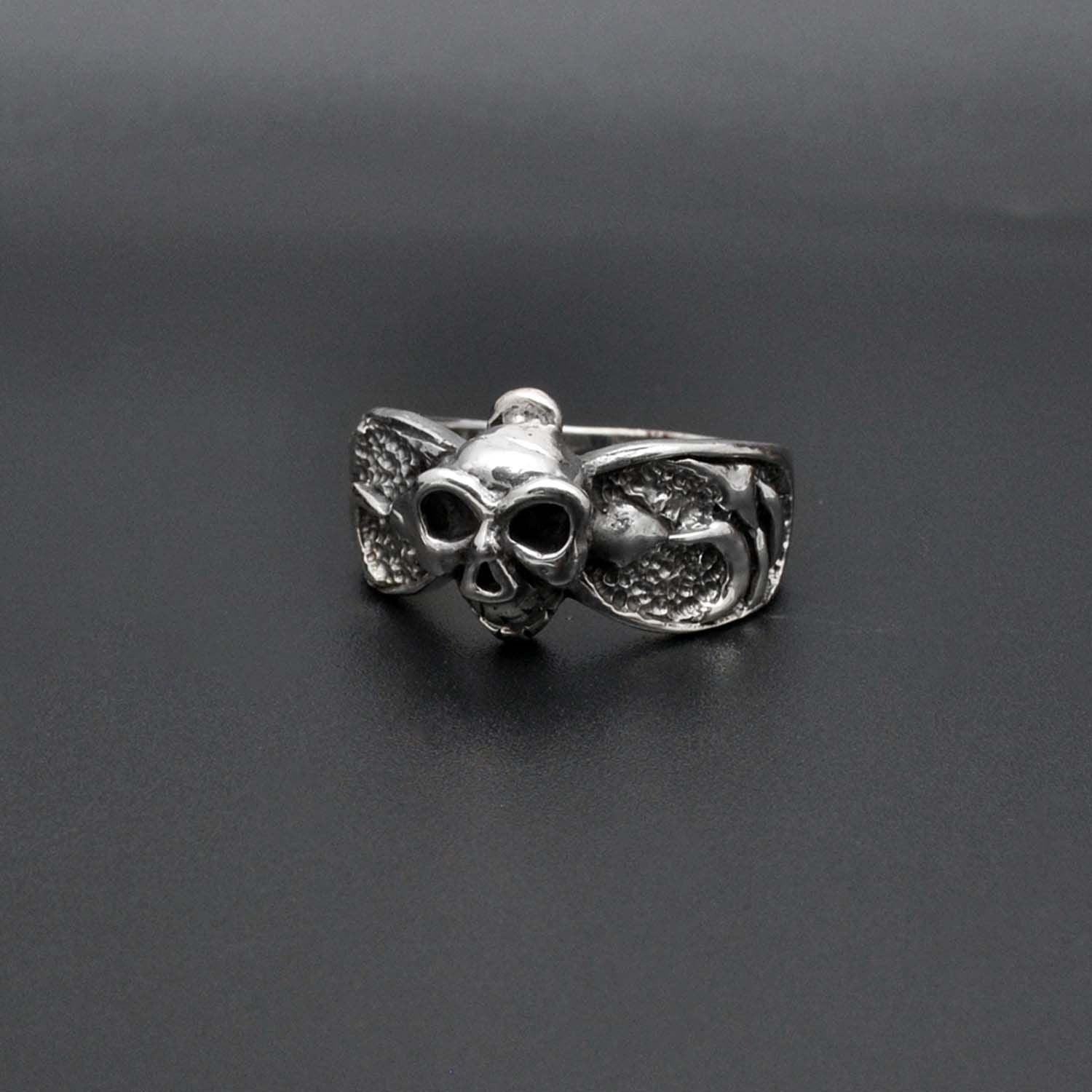 Halloween Sterling Silver Skull Ring Size 11 Kanish