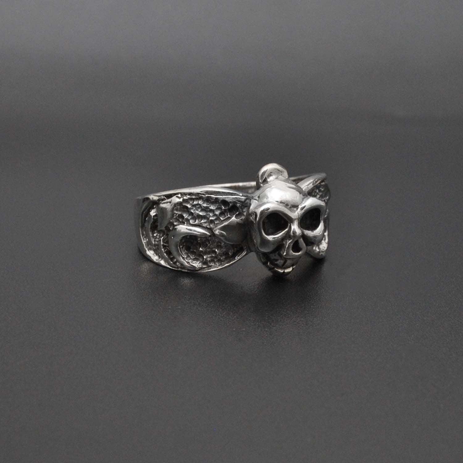 Halloween Sterling Silver Skull Ring Size 11 Kanish