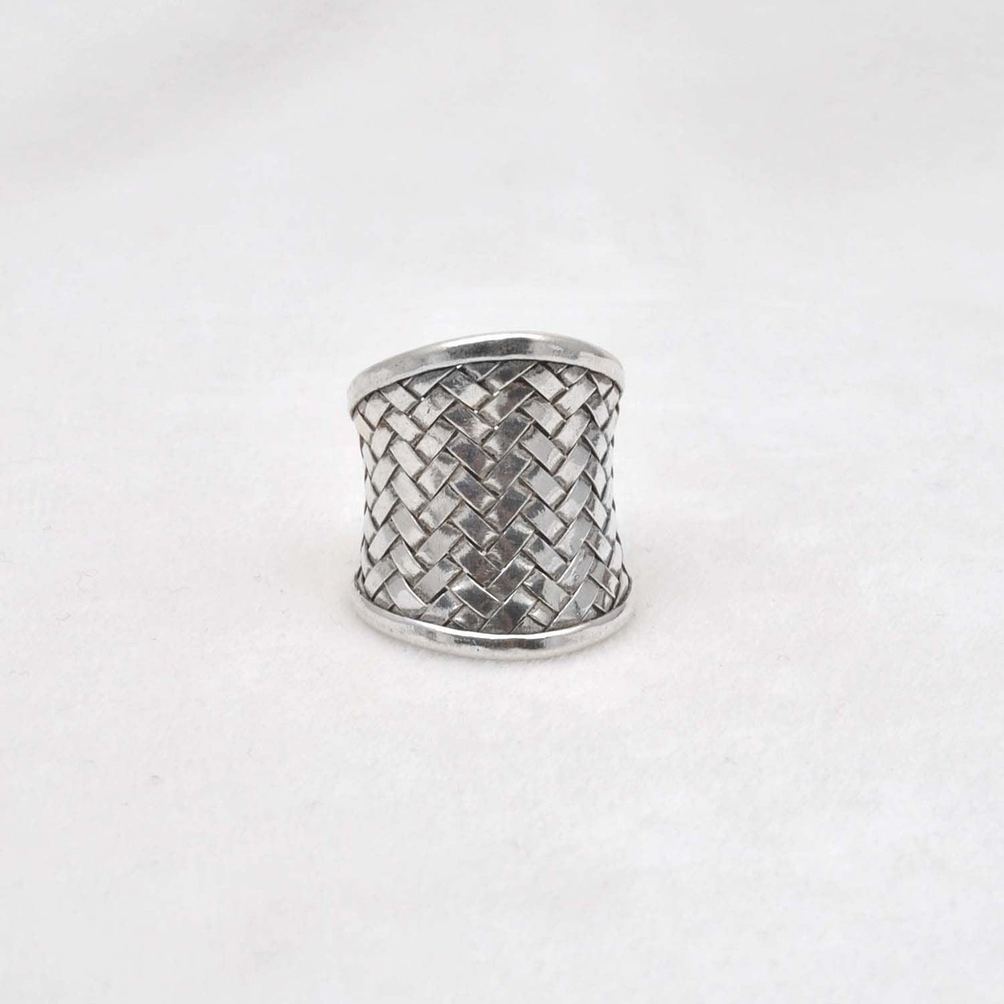 Wide Band Thumb Silver Ring Size 9 - Kanish