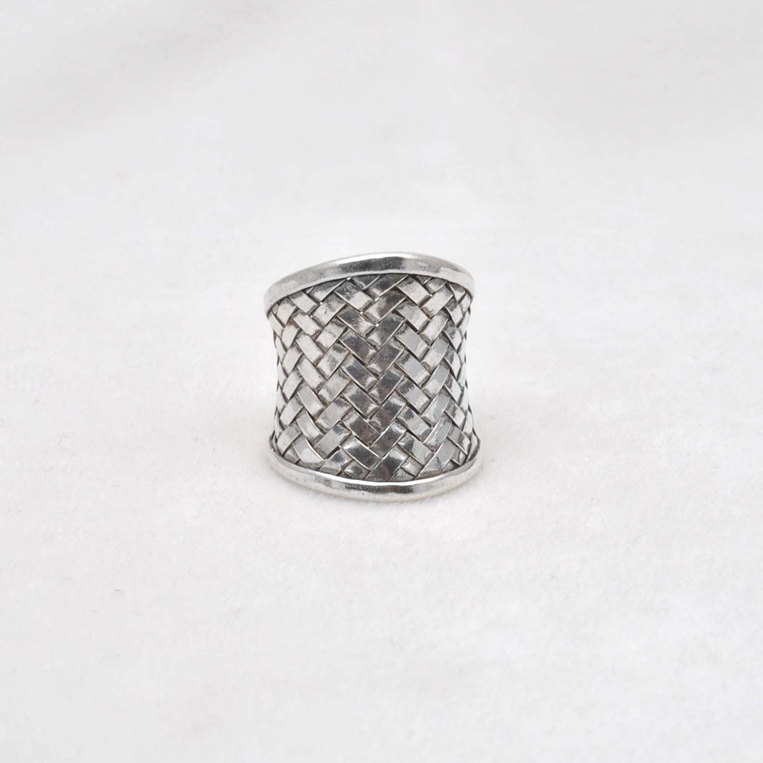 Wide Band Thumb Silver Ring Size 9 - Kanish
