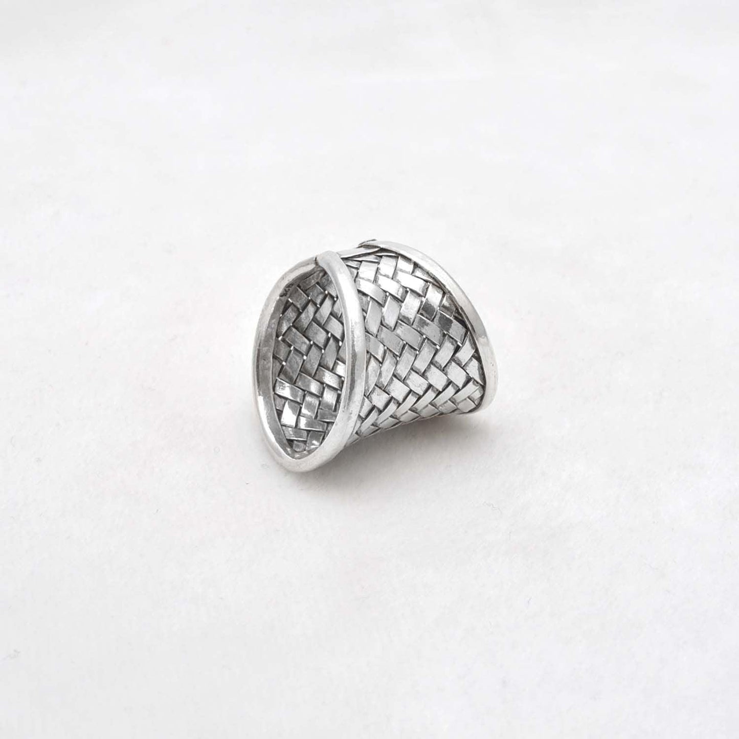 Wide Band Thumb Silver Ring Size 9 Kanish