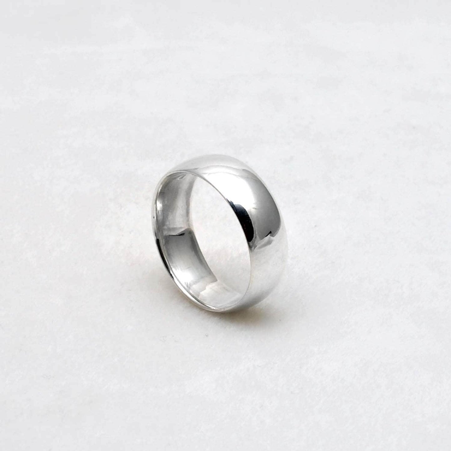 Smooth Plain Sterling Silver Band Ring Size 10 Kanish