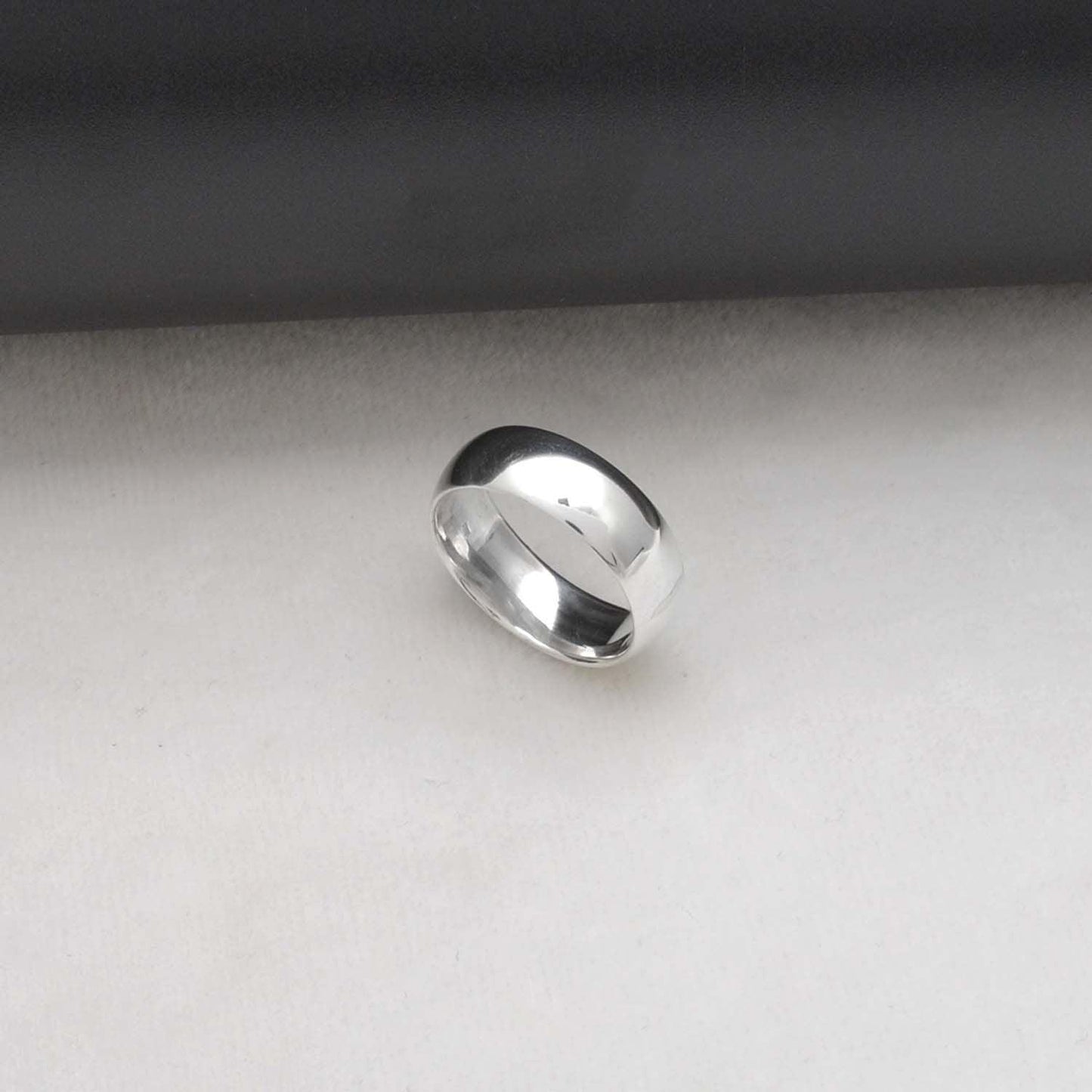 Smooth Plain Sterling Silver Band Ring Size 10 Kanish