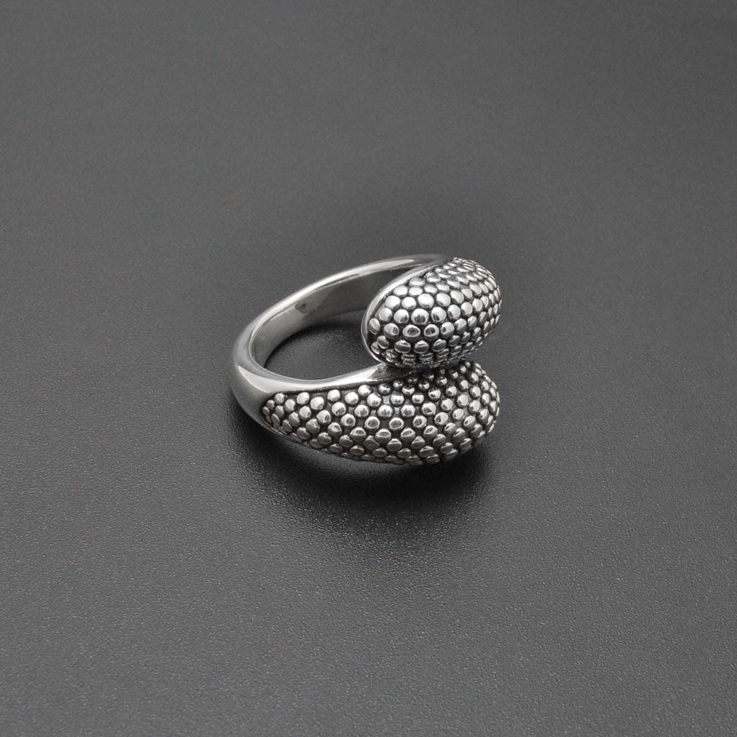 Sterling Silver Bypass Ring Size 8 - Kanish