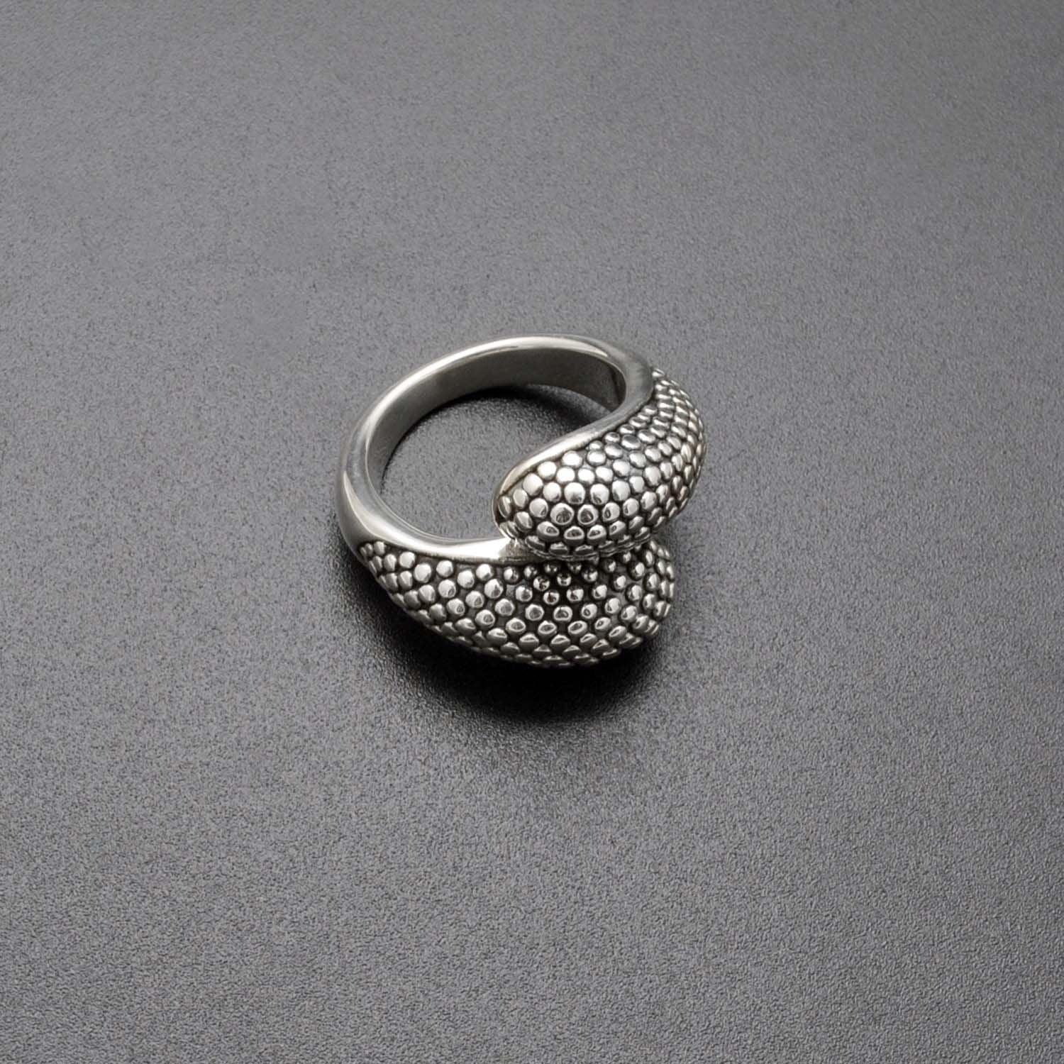 Sterling Silver Bypass Ring Size 8 Kanish