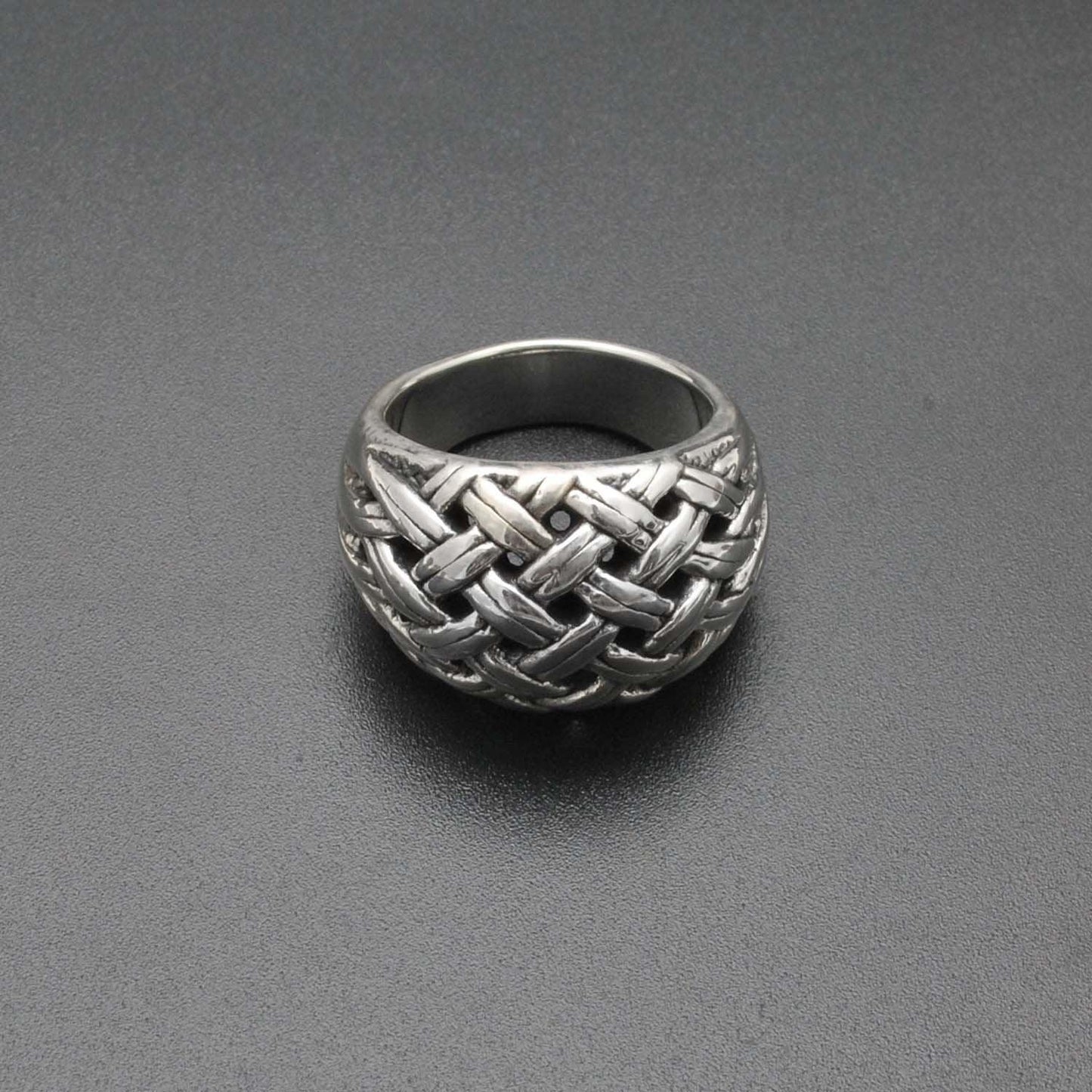 Dome Sterling Silver Men's Ring 10 Kanish