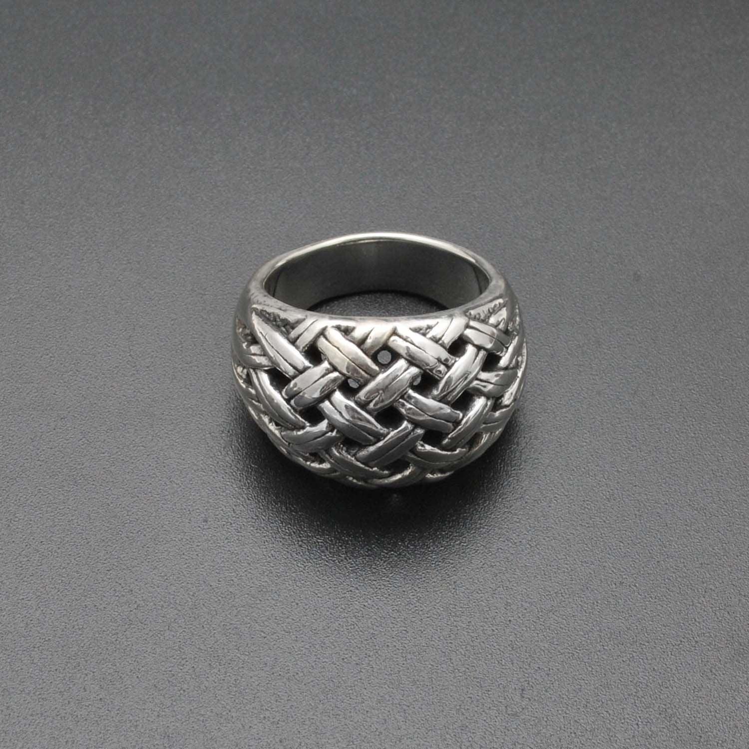 Dome Sterling Silver Men's Ring 10 Kanish