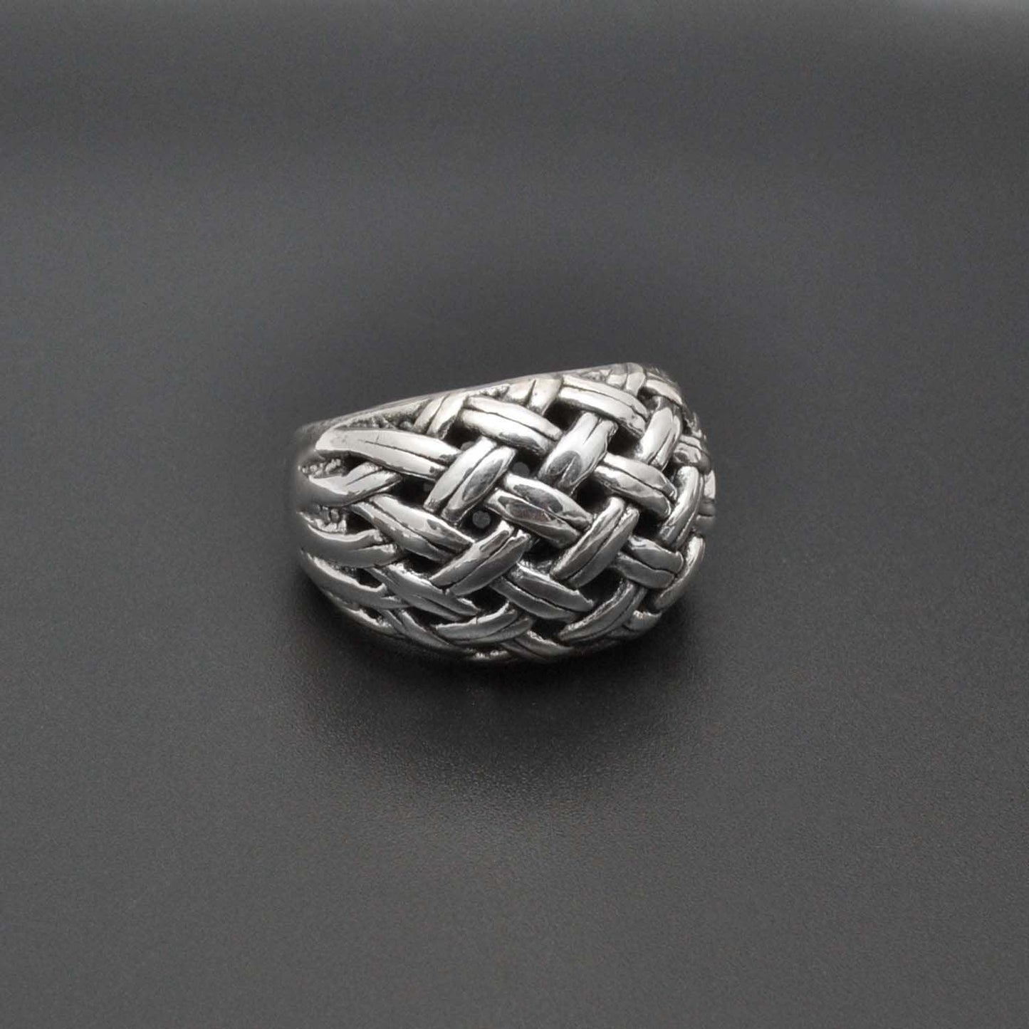 Dome Sterling Silver Men's Ring 10 - Kanish