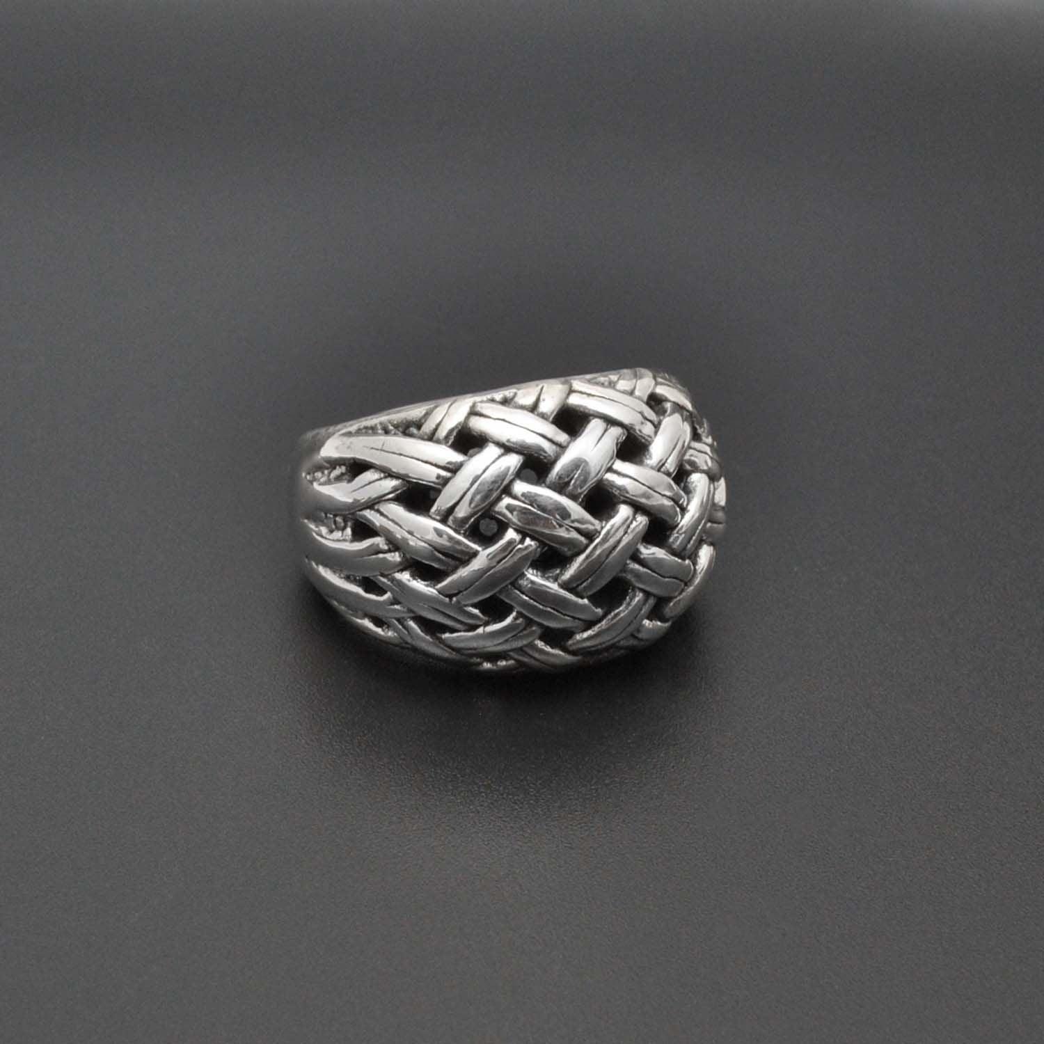 Dome Sterling Silver Men's Ring 10 - Kanish