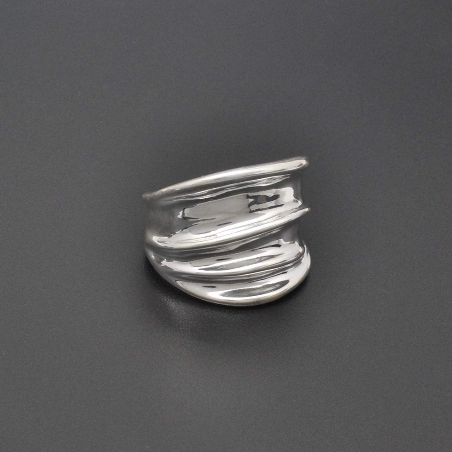 Wide Silver Chunky Wide Band Ring Size 11 Kanish