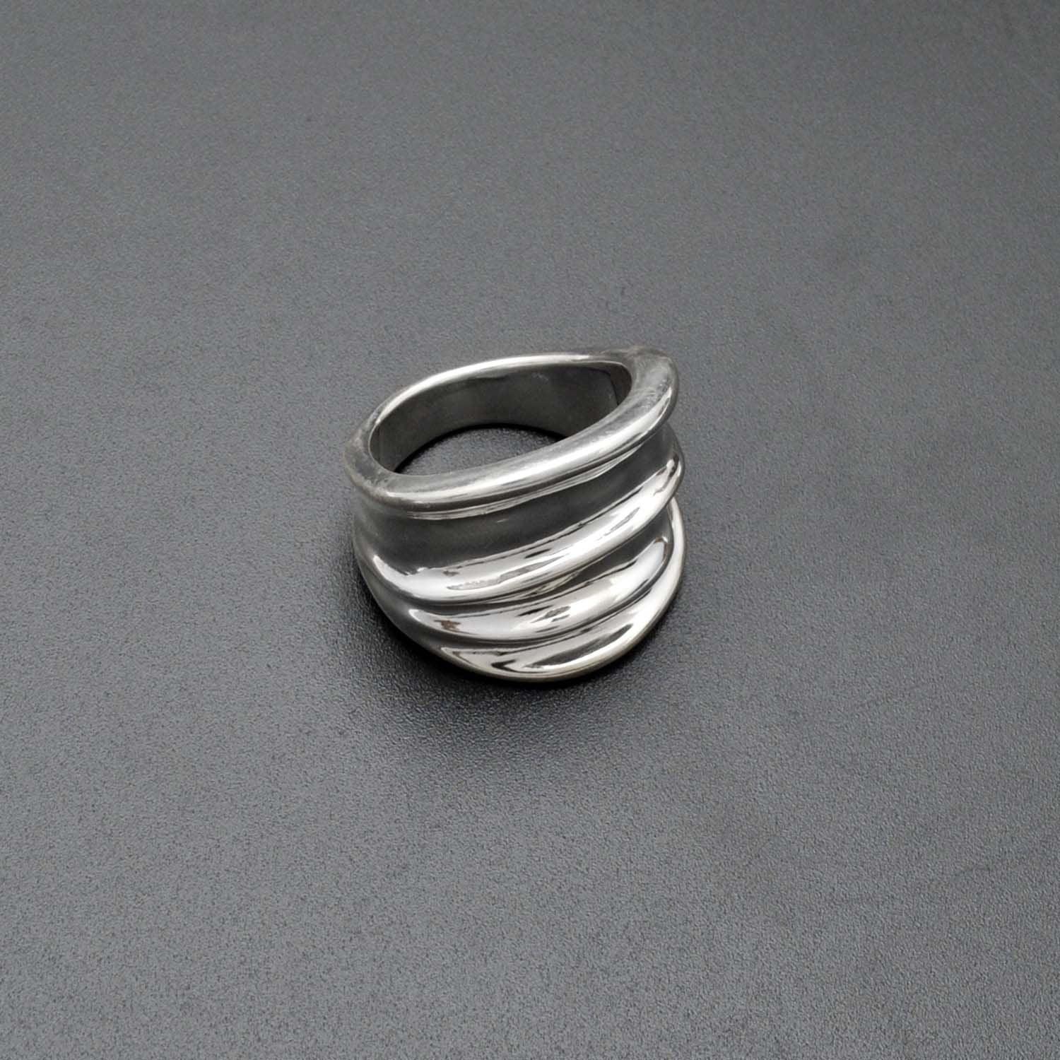 Wide Silver Chunky Wide Band Ring Size 11 Kanish