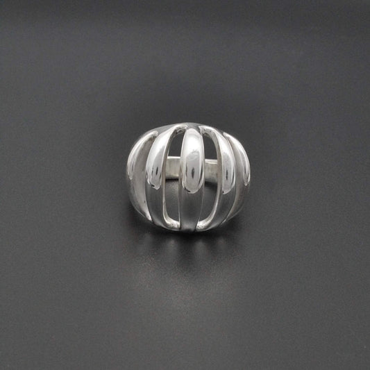 Dome Solid 925 Sterling Silver Ring Size 9 - Kanish