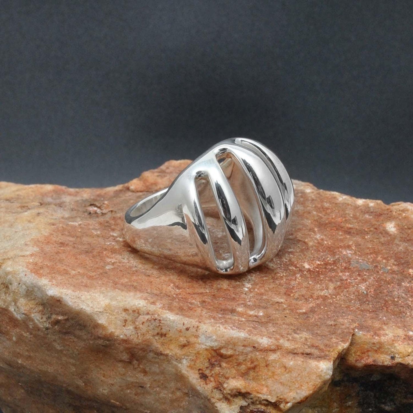 Dome Solid 925 Sterling Silver Ring Size 9 Kanish