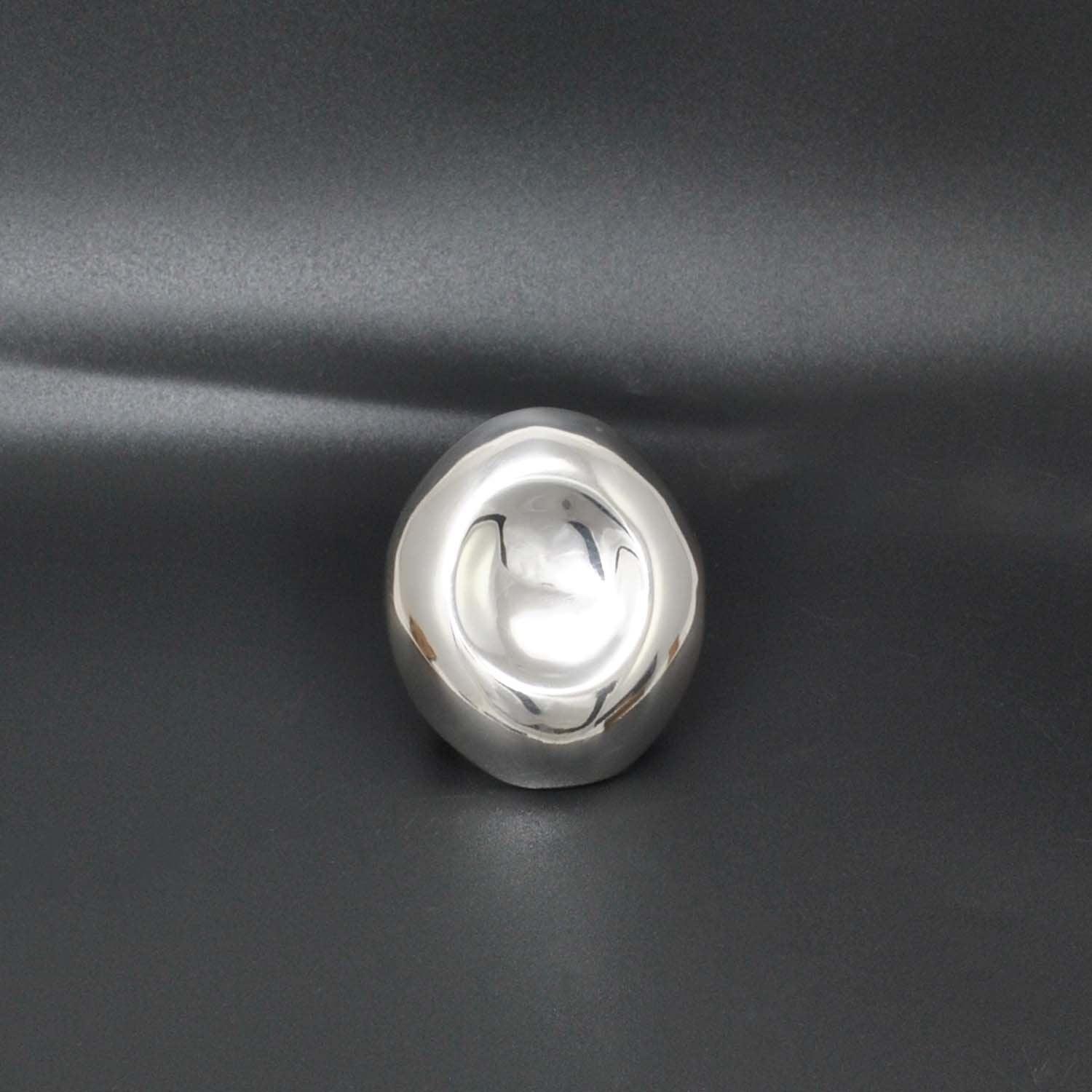 Long contemporary sterling silver ring Kanish