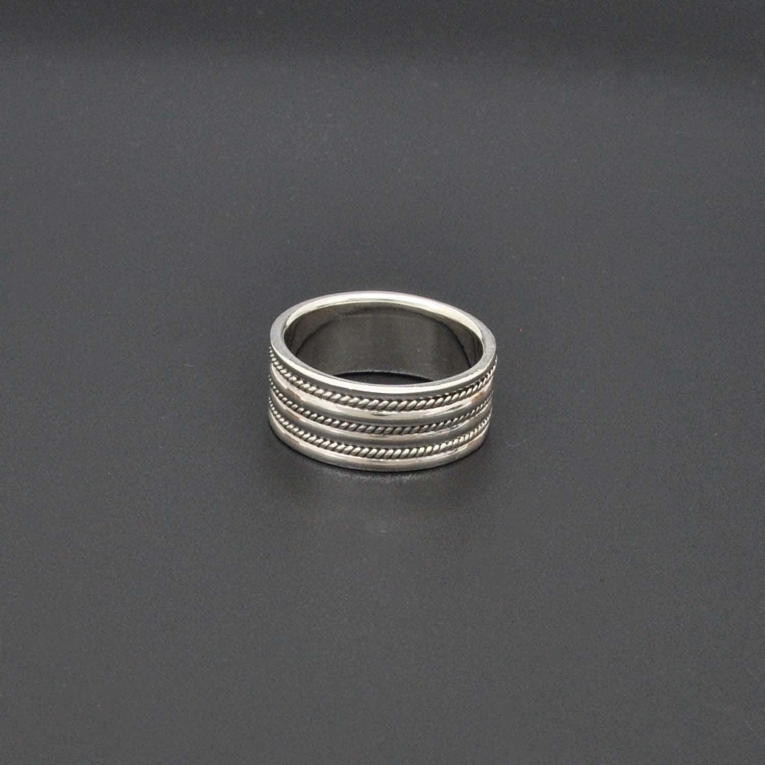 Solid 925 Silver Classic Wedding Bands Size 9 Kanish
