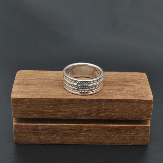 Solid 925 Silver Classic Wedding Bands Size 9 - Kanish