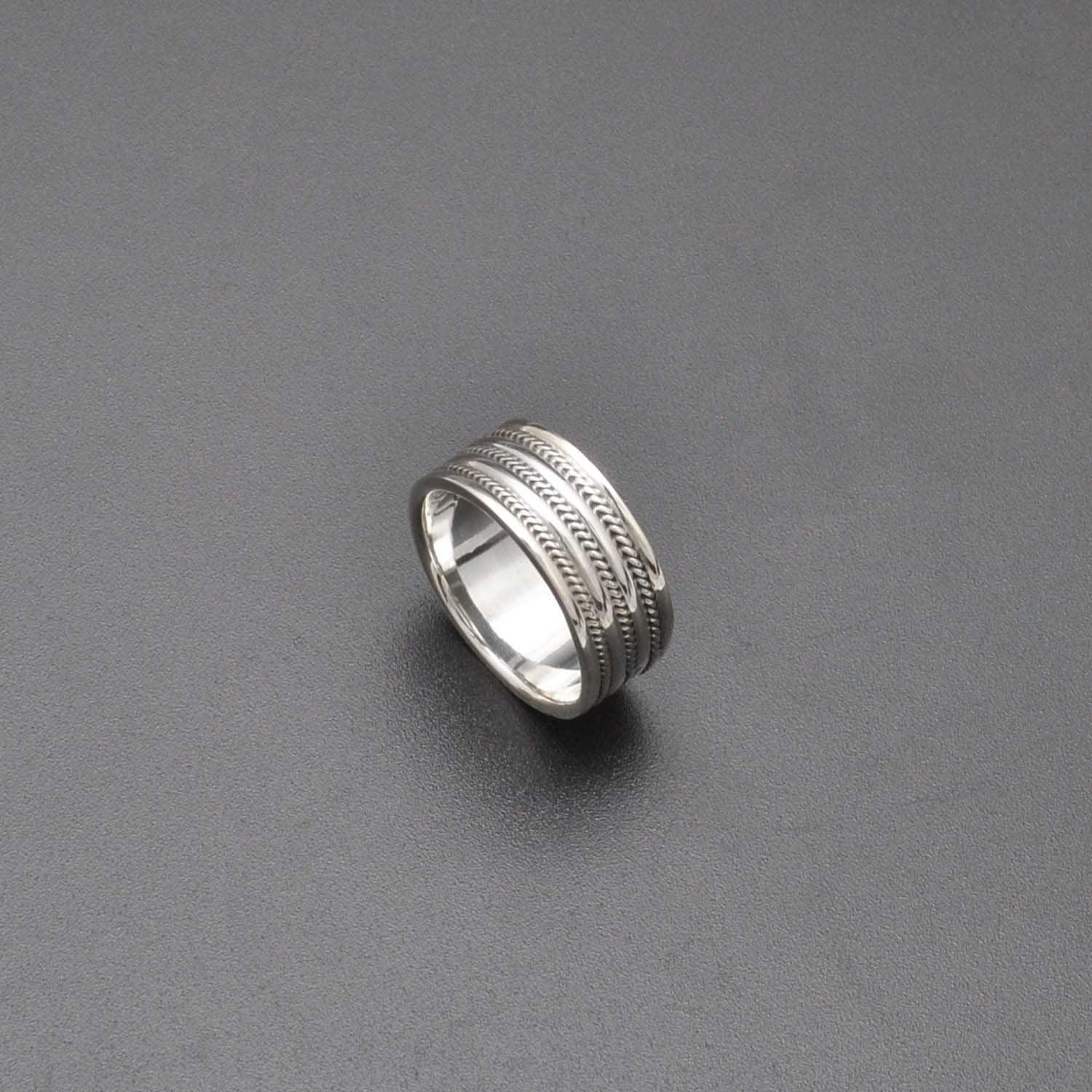 Solid 925 Silver Classic Wedding Bands Size 9 Kanish