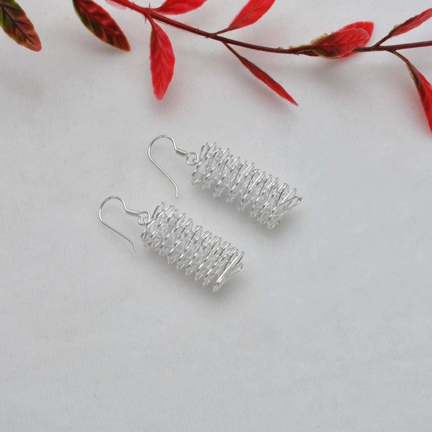925 SILVER DAZZLING BOUNCY EARRINGS Kanish
