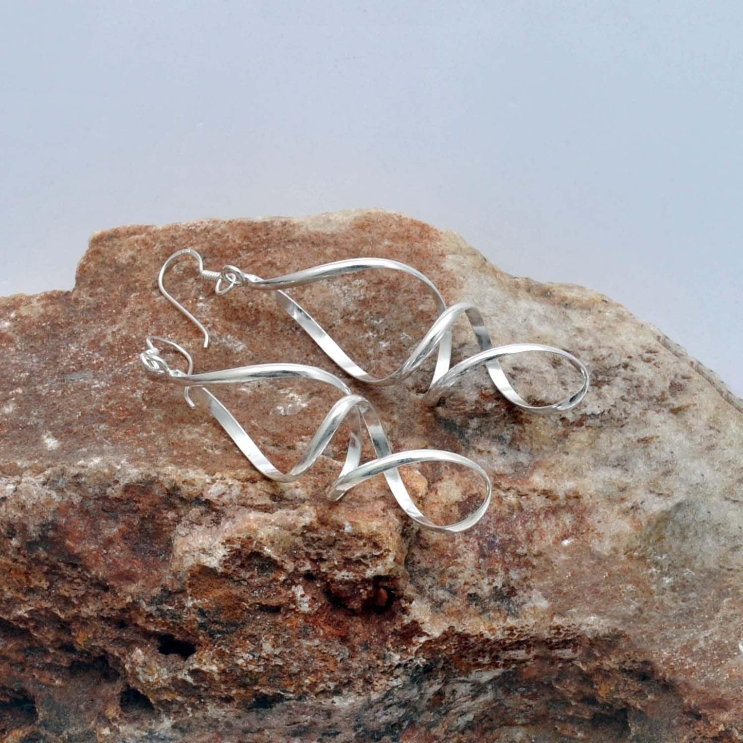 Silver Spiral Drop Dangle Earring Kanish