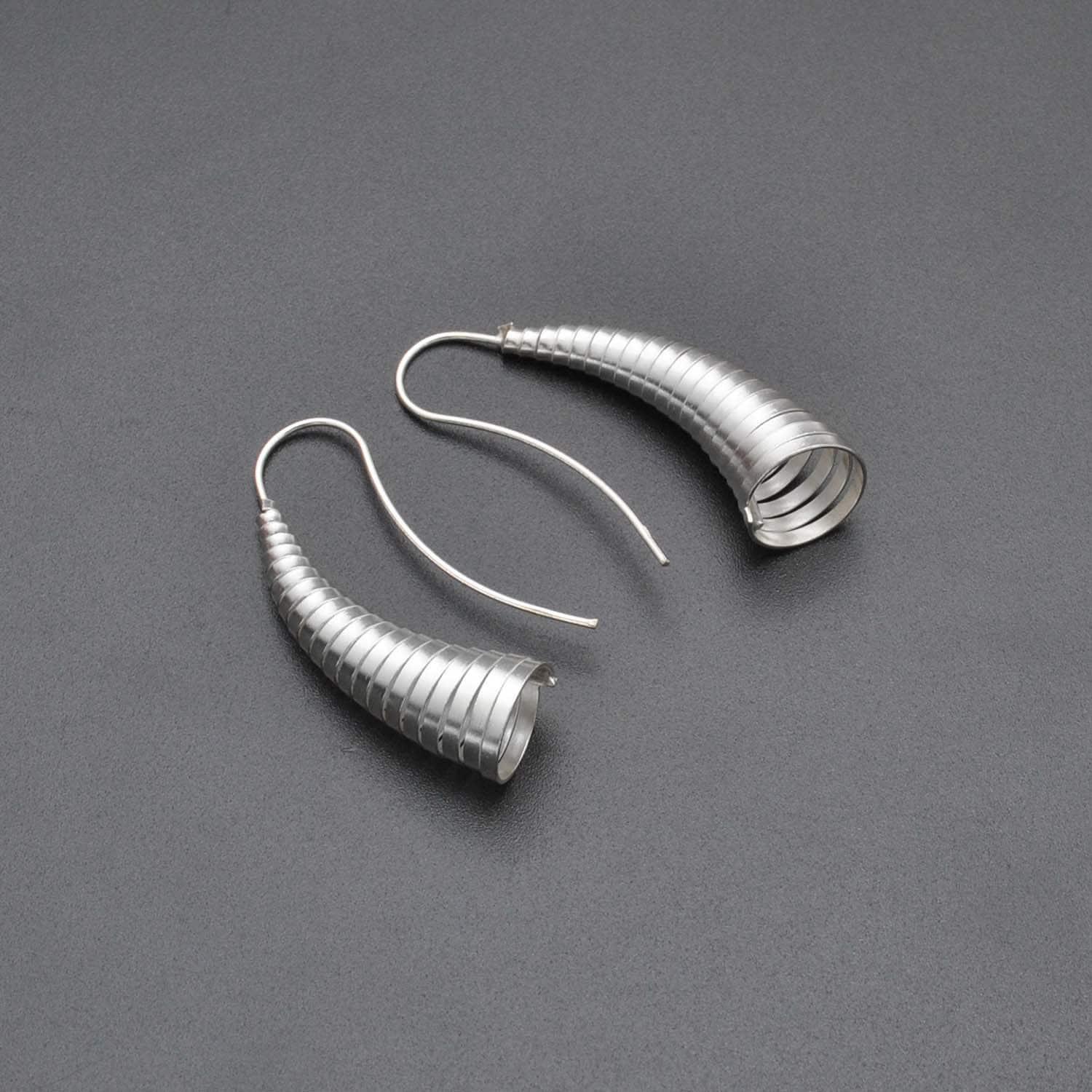 Sterling silver tribal cone earrings Kanish