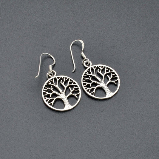 Tree of life silver Dangle Earring - Kanish