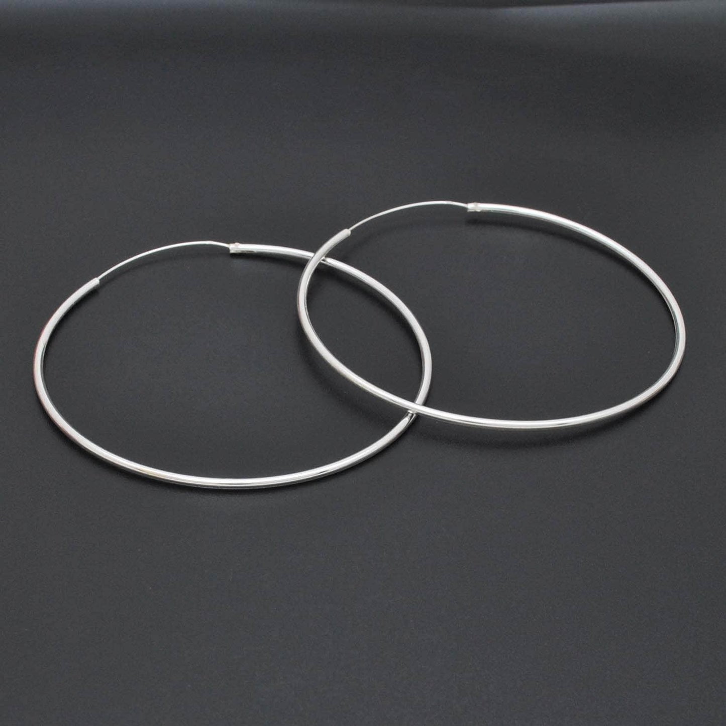 925 Sterling Silver Hoops Earrings Sizes Available Kanish
