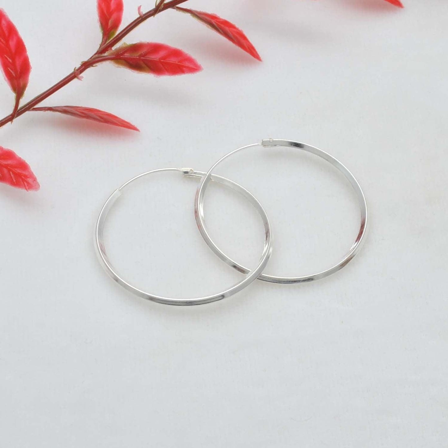 925 Silver Hoop Earrings Women Huggie Earrings - Kanish