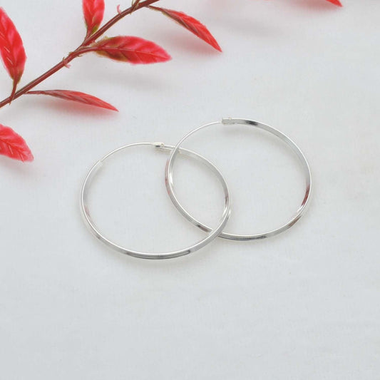 925 Silver Hoop Earrings Women Huggie Earrings - Kanish