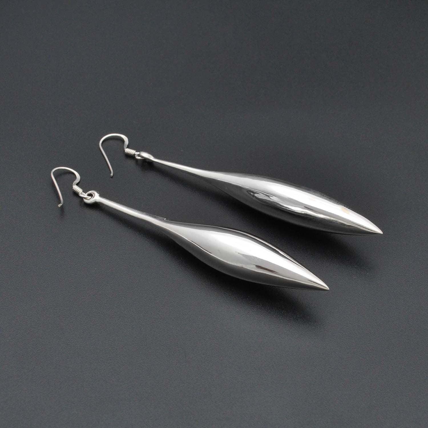 Sterling Silver water drop dangle Chunky earrings Kanish