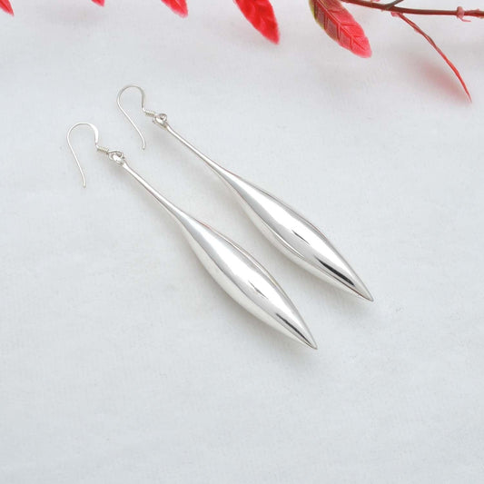 Sterling Silver water drop dangle Chunky earrings - Kanish