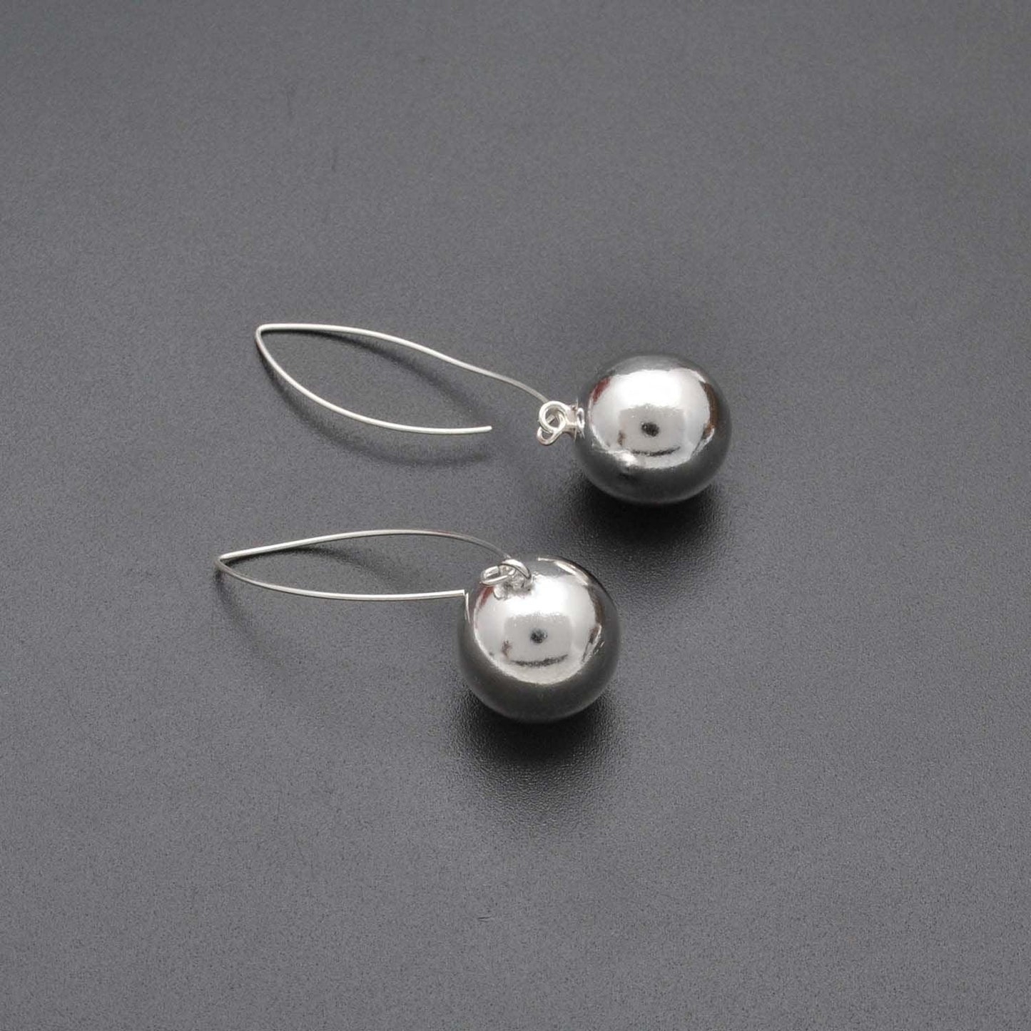 Minimalist Sterling Silver Ball Earrings Kanish