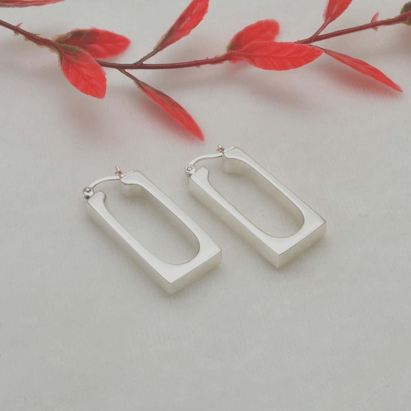 Chunky Silver Huggie Hoop Earring Kanish
