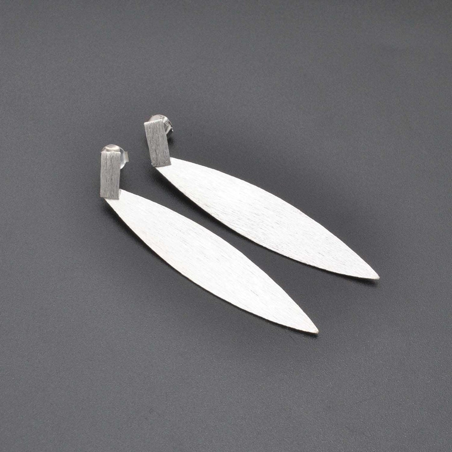 Silver Long Stud Earring Women Jewelry Kanish