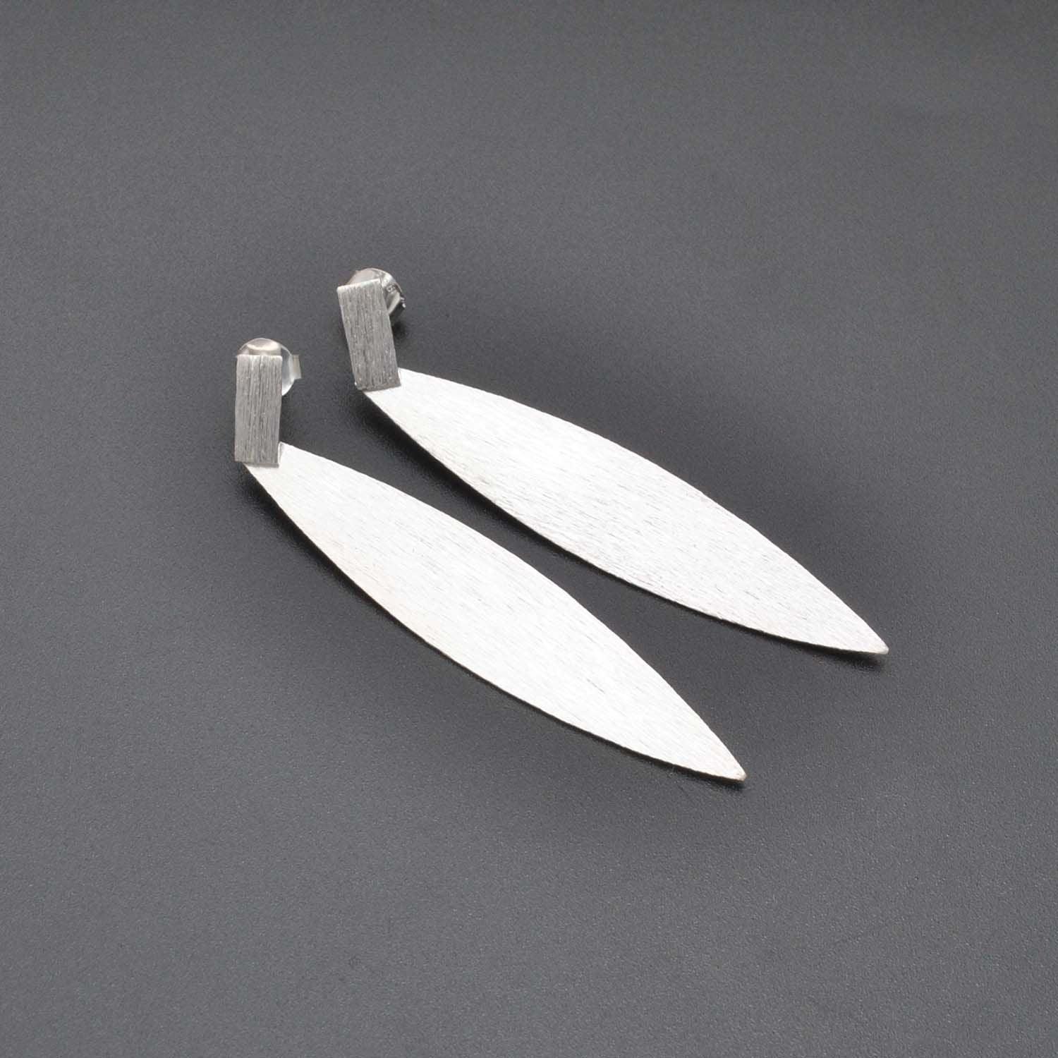 Silver Long Stud Earring Women Jewelry Kanish