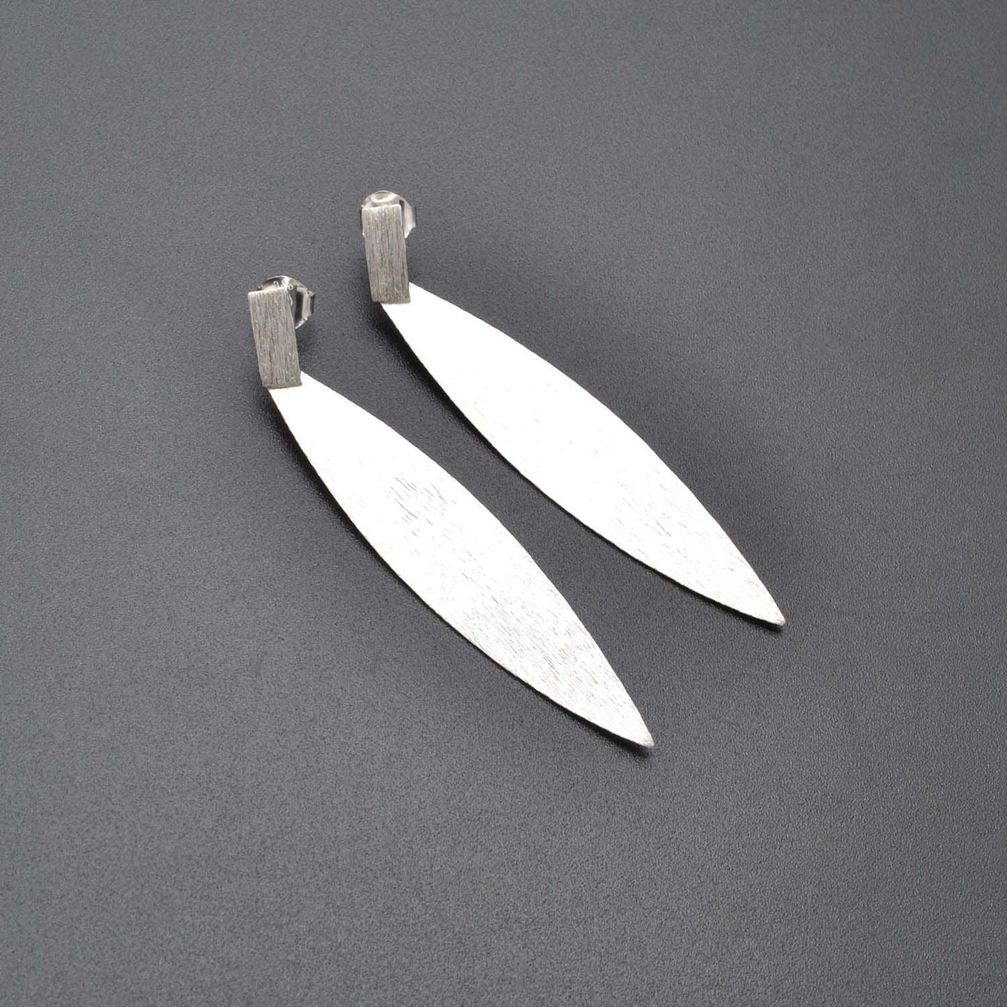 Silver Long Stud Earring Women Jewelry Kanish