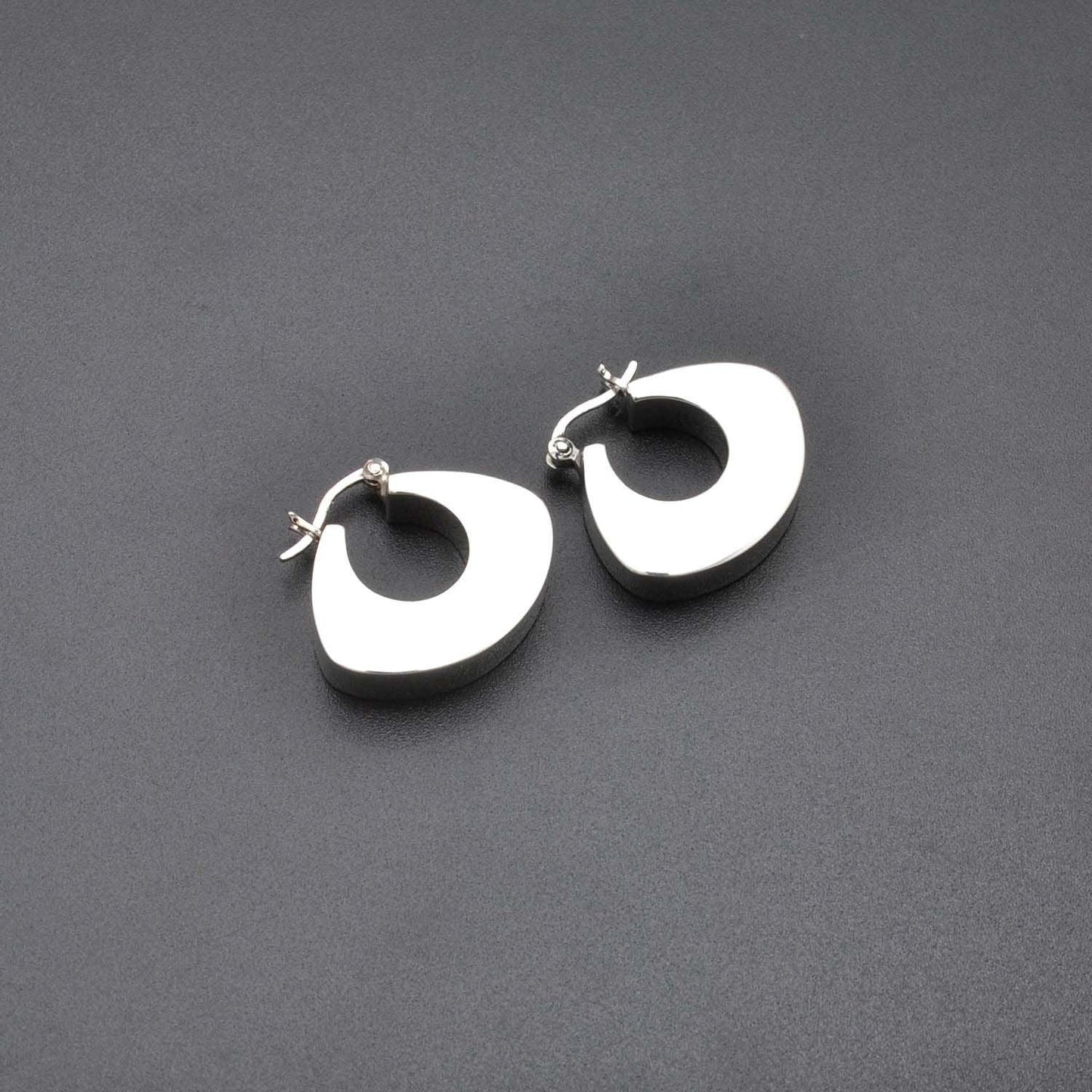 Chunky Huggie Hoops Silver Earrings Kanish