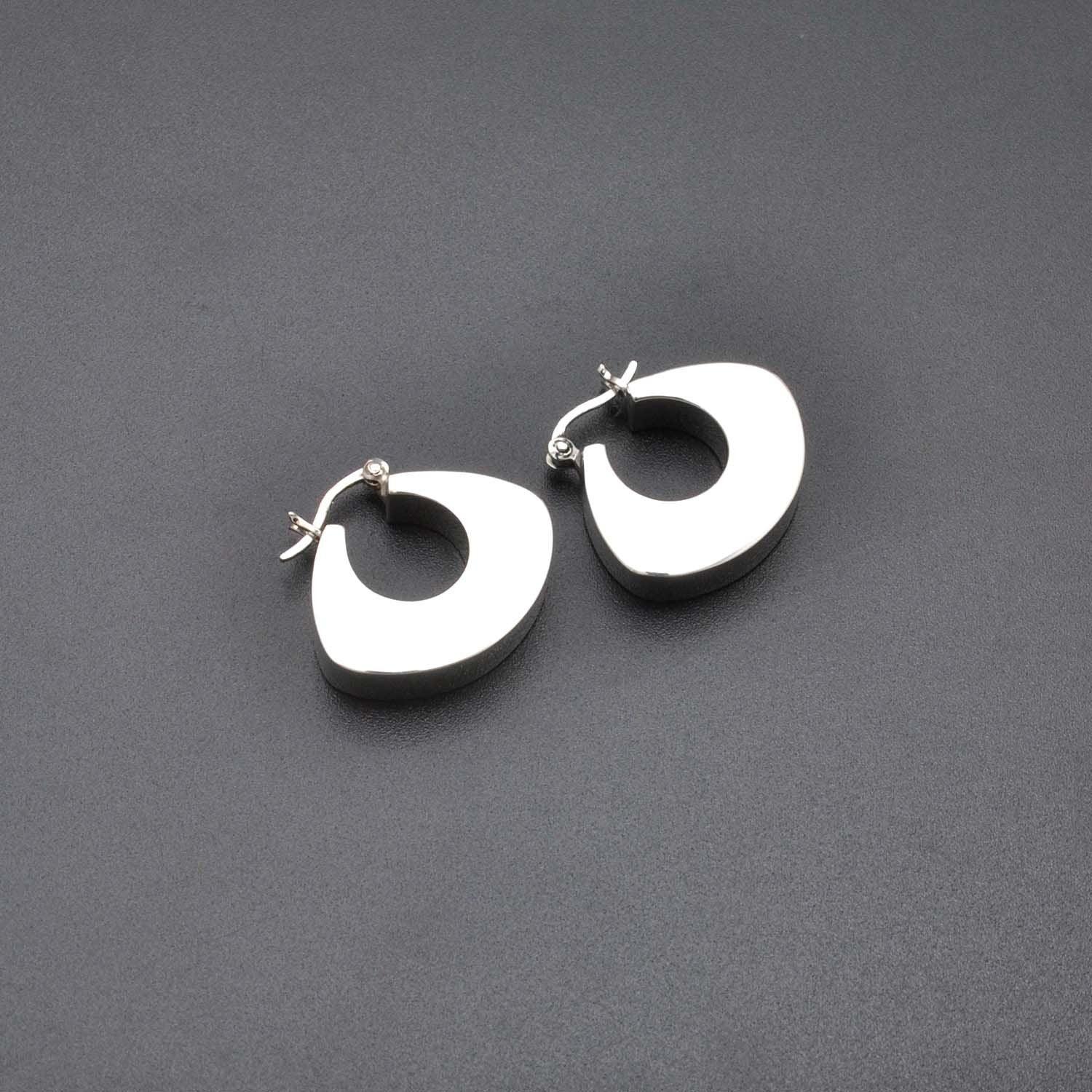 Chunky Huggie Hoops Silver Earrings Kanish