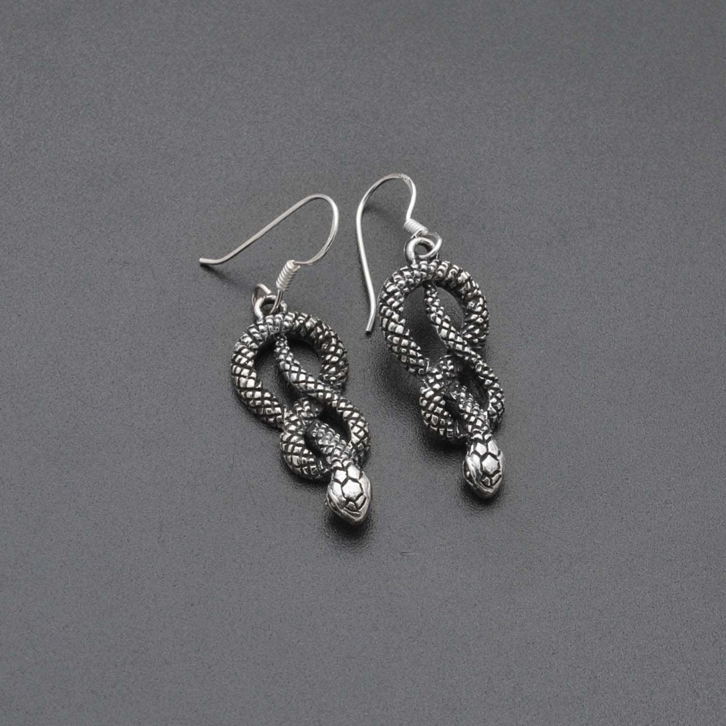 Silver Snake Reptile Earrings Kanish
