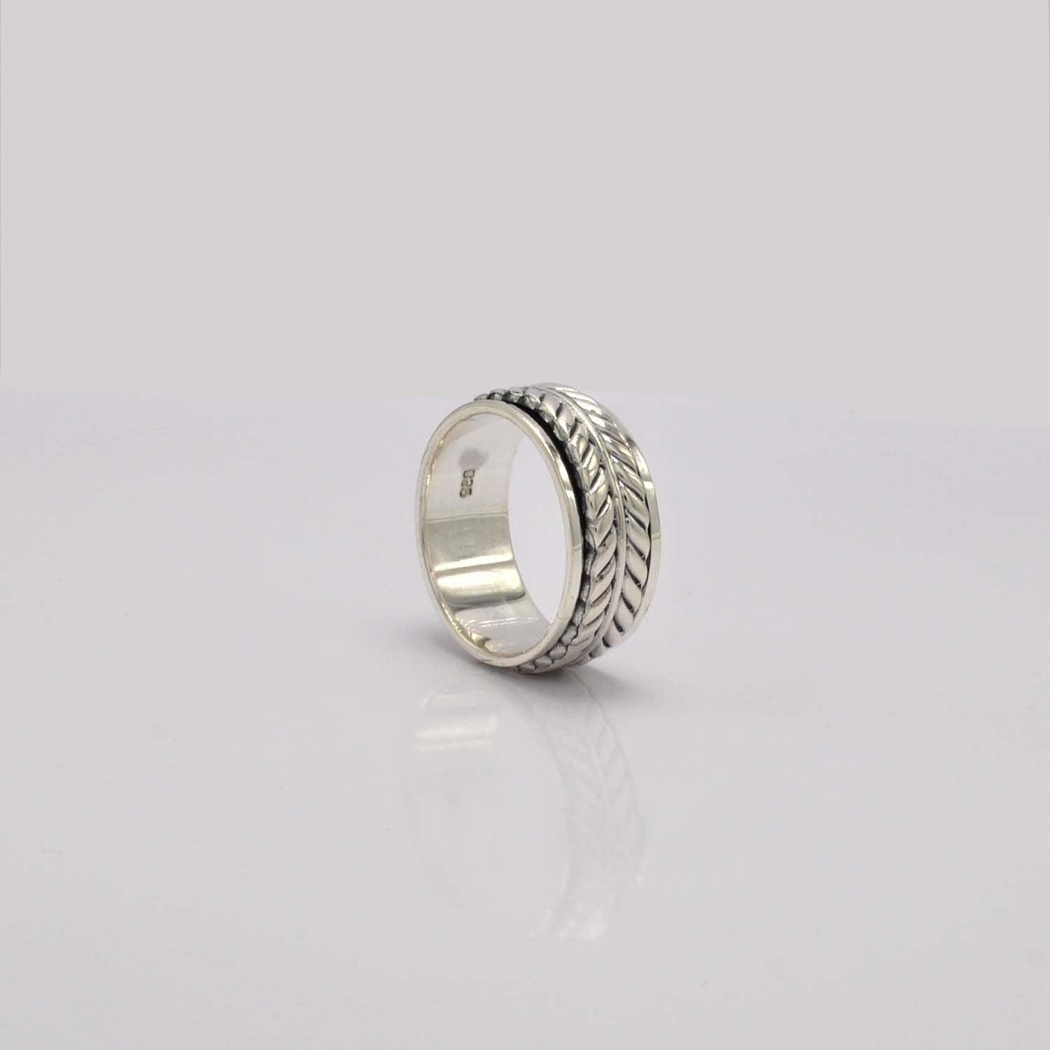 Silver Braided Band Ring Size 10 Kanish