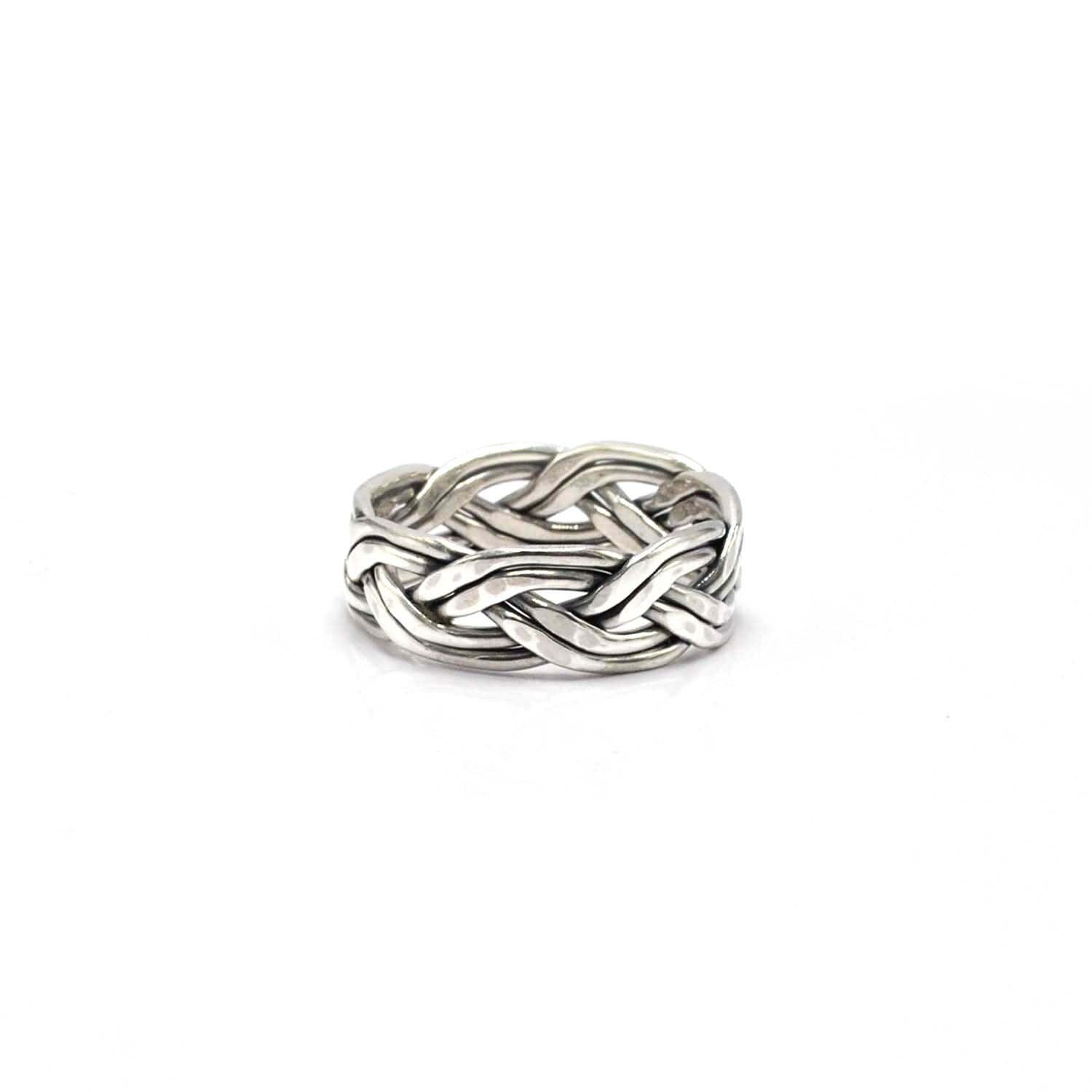Silver Woven Ring Size 12 - Kanish