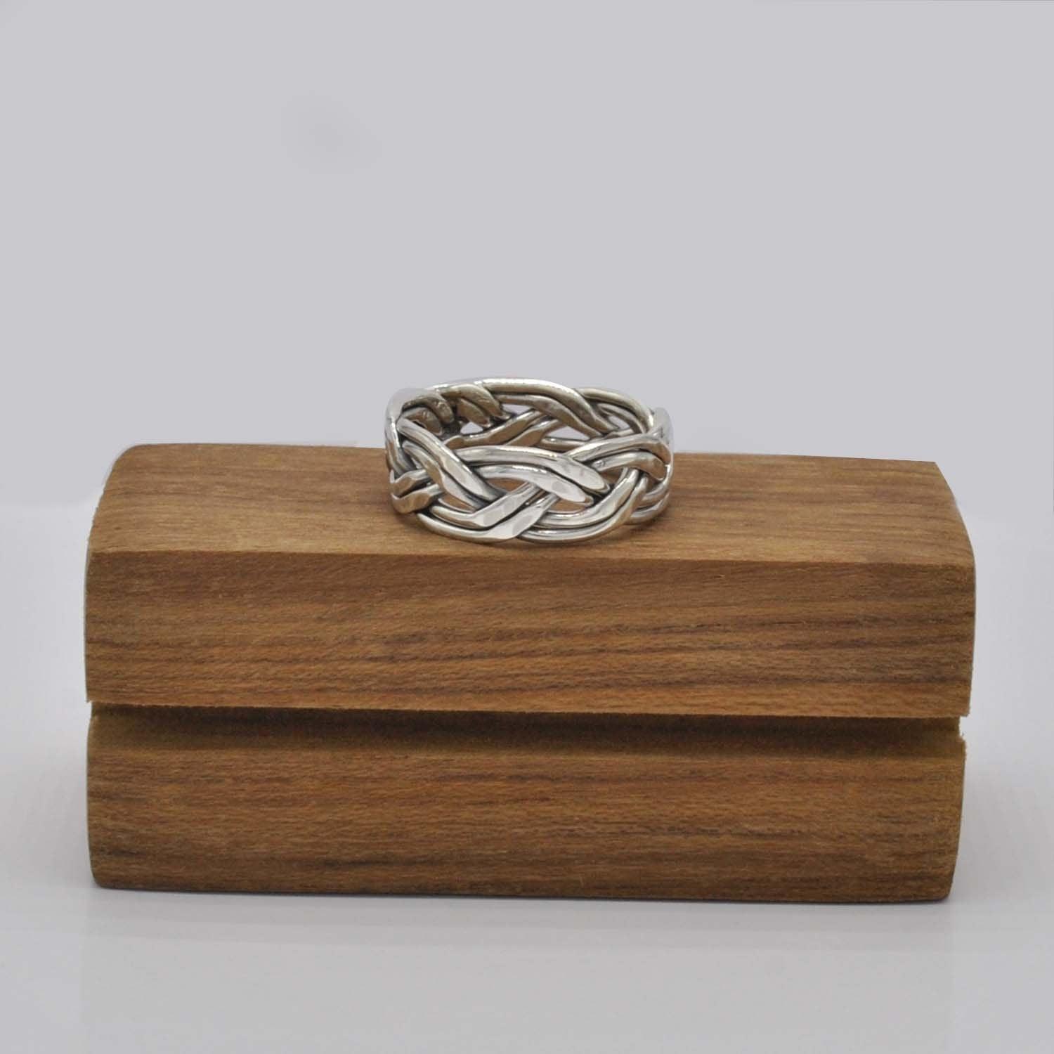 Silver Woven Ring Size 12 Kanish