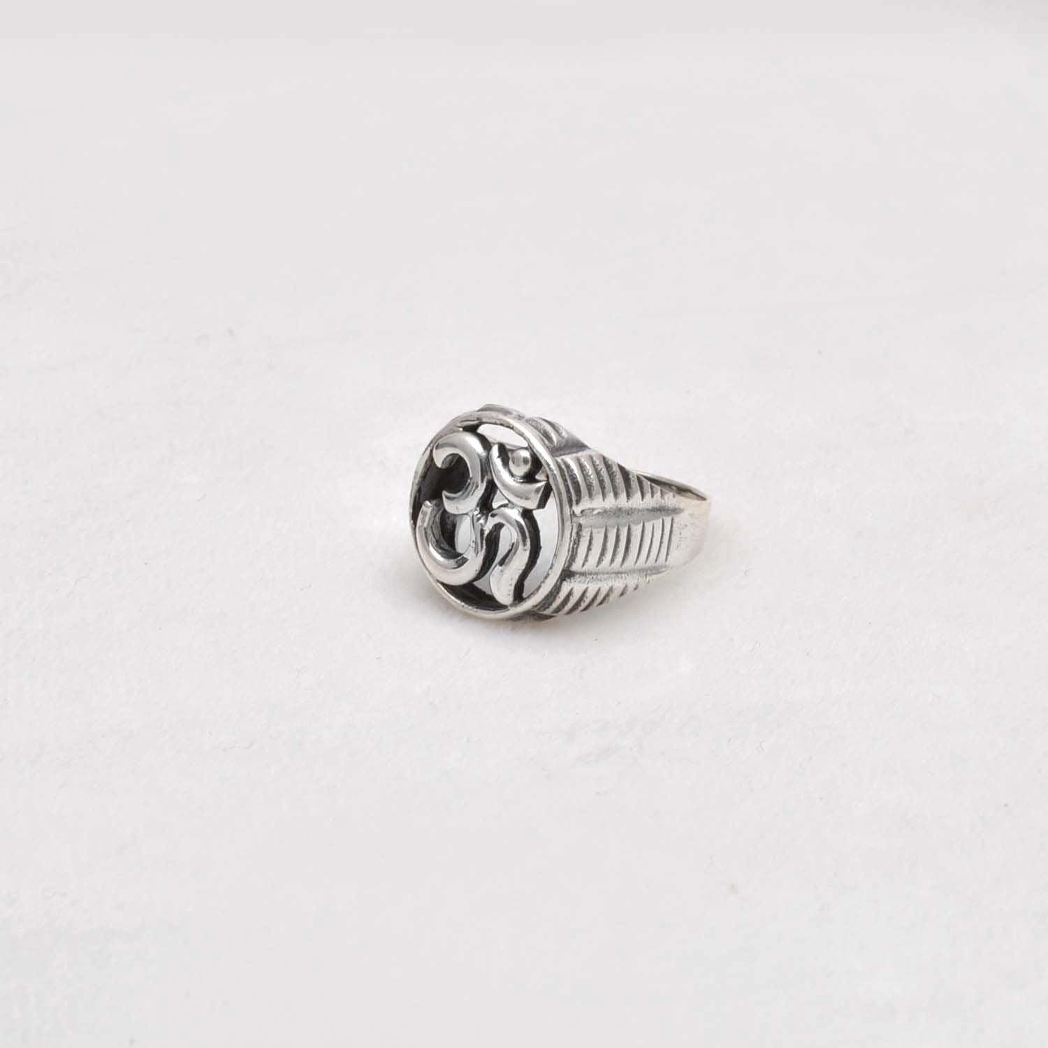 Silver Om Ring Size 10 Spiritual Jewelry Kanish